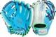 Baseball Glove 11.5 Rht Pro I Web Columbia Blue White Rawlings Heart Hide Series