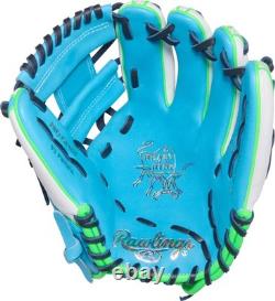 Baseball Glove 11.5 RHT Pro I Web Columbia Blue White Rawlings Heart Hide Series