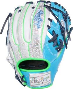 Baseball Glove 11.5 RHT Pro I Web Columbia Blue White Rawlings Heart Hide Series