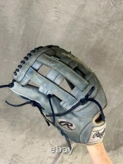 Blue Rawlings Heart of the Hide LH Outfield Baseball Glove 12.75 (Used)