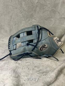 Blue Rawlings Heart of the Hide LH Outfield Baseball Glove 12.75 (Used)