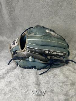 Blue Rawlings Heart of the Hide LH Outfield Baseball Glove 12.75 (Used)