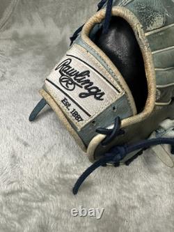 Blue Rawlings Heart of the Hide LH Outfield Baseball Glove 12.75 (Used)