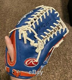 CUSTOM Color Red White Blue Rawlings Heart of the Hide PRO601 12.75 Glove