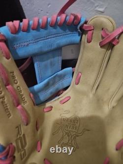 Heart Of The Hide, Baseball Glove. Pink And Blue Lightly Used, Right Handed