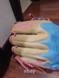 Heart Of The Hide, Baseball Glove. Pink And Blue Lightly Used, Right Handed