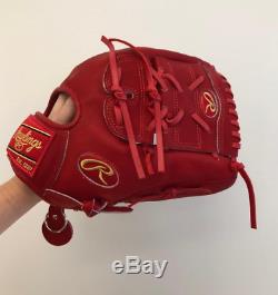 LE ALL RED Rawlings 2020 PRO206-9 Pro Heart of the Hide 12in Baseball Glove