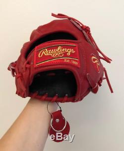 LE ALL RED Rawlings 2020 PRO206-9 Pro Heart of the Hide 12in Baseball Glove