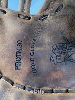 LH Rawlings Heart of the Hide Tan PROTMSO First Base Mitt GOLD GLOVE SERIES