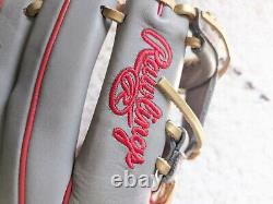 NEW Rawlings 11.5 inch Heart of The Hide HOH RHT Infield Baseball Glove Gray Red