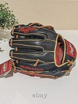 NEW WITH TAGS Rawlings 11.25 inch Heart of The Hide RHT Baseball Glove Black Red