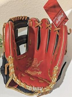 NEW WITH TAGS Rawlings 11.25 inch Heart of The Hide RHT Baseball Glove Black Red