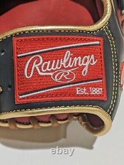 NEW WITH TAGS Rawlings 11.25 inch Heart of The Hide RHT Baseball Glove Black Red