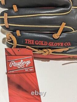 NEW WITH TAGS Rawlings 11.25 inch Heart of The Hide RHT Baseball Glove Black Red