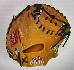 New Rawlings Heart of The Hide 33 Salvador Perez Model Catcher's Mitt RHT Camel