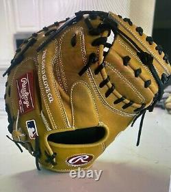 New Rawlings Heart of The Hide 33 Salvador Perez Model Catcher's Mitt RHT Camel