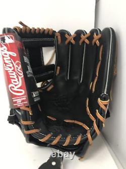 New Rawlings Heart of the Hide 12 Baseball Glove RHT Black/Brown Pro I Web