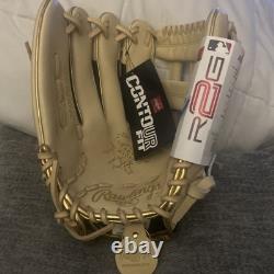 New Rawlings Heart of the Hide R2G Contour Fit 12.5 Outfield Baseball Glove LHT