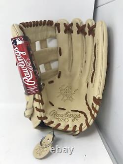 New Rawlings R2G Heart of the Hide 12.75 Outfield Glove RHT Camel/Royal