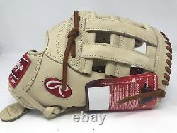 New Rawlings R2G Heart of the Hide 12.75 Outfield Glove RHT Camel/Royal