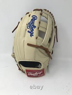 New Rawlings R2G Heart of the Hide 12.75 Outfield Glove RHT Camel/Royal