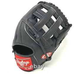 PRO1000HB-21-RightHandThrow Rawlings Heart of the Hide Black Horween PRO1000HC B