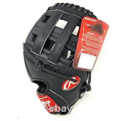 PRO1000HB-21-RightHandThrow Rawlings Heart of the Hide Black Horween PRO1000HC B