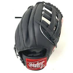 PRO1000HB-21-RightHandThrow Rawlings Heart of the Hide Black Horween PRO1000HC B