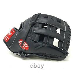 PRO1000HB-21-RightHandThrow Rawlings Heart of the Hide Black Horween PRO1000HC B