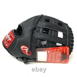 PRO1000HB-21-RightHandThrow Rawlings Heart of the Hide Black Horween PRO1000HC B