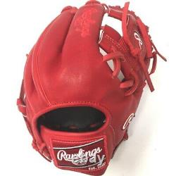 PRO204-2-RED-RightHandThrow Rawlings Heart of Hide PRO200 Baseball Glove Red I W