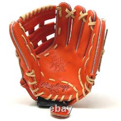 PRO204-6RODM-RightHandThrow Rawlings Red Orange Heart of the Hide 11.5 H Web Bas