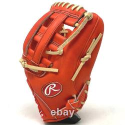PRO206-6RODM-RightHandThrow Rawlings Red Orange Heart of the Hide 12 Inch H Web