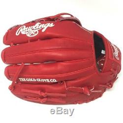 PRO3039-6-RED-RightHandThrow Rawlings Heart of Hide Baseball Glove Red 12.75