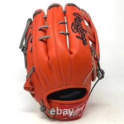 PRO442-6RODM-RightHandThrow Rawlings Heart of the Hide Red Orange 442 Baseball G