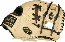 PRONP4-2CB-RightHandThrow Rawlings Heart of The Hide Baseball Glove Camel Black