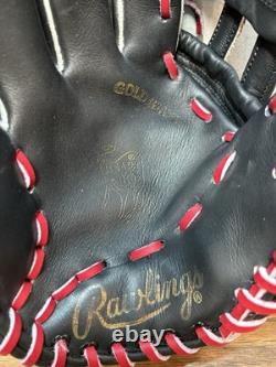 RED RAWLINGS HOH PRO-301-6JB HEART HIDE Horween USA LHT GOLD GLOVE H-web USED
