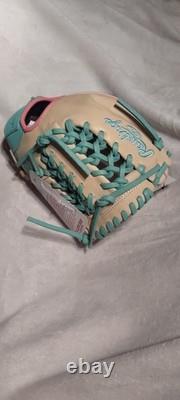 Rawlings 11.5 RHT Heart Of Hide R2G Baseball Glove Gold/Teal/Pink Trapeze Web