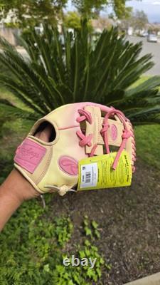Rawlings 11.75 Heart of the Hide Pink Lemonade Limited Editon Fastpitch Glove