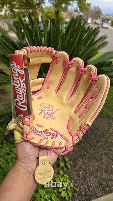 Rawlings 11.75 Heart of the Hide Pink Lemonade Limited Editon Fastpitch Glove