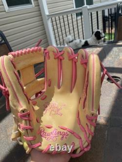 Rawlings 11.75 Heart of the Hide Pink Lemonade Limited Editon Fastpitch Glove