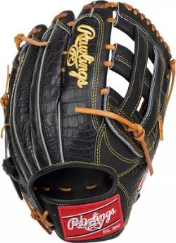 Rawlings 12.75 Heart of the Hide Outfield Glove New Black Edition on Sale