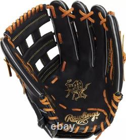 Rawlings 12.75 Heart of the Hide Outfield Glove New Black Edition on Sale