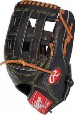 Rawlings 12.75 Heart of the Hide Outfield Glove New Black Edition on Sale