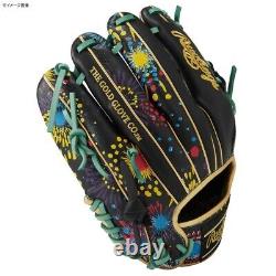 Rawlings Baseball Glove Heart of the Hide Graphic Infielder / Right Throw Black