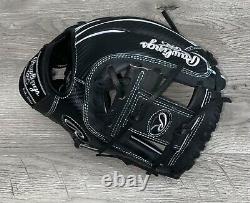 Rawlings Custom Heart Of The Hide Glove PRO204DM-2 Black Hyper Shell RHT 11.5