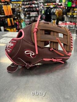 Rawlings Custom Heart of the Hide PRO3039-6 Maroon, Timberglaze, Pink 12 3/4 IN