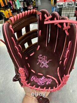 Rawlings Custom Heart of the Hide PRO3039-6 Maroon, Timberglaze, Pink 12 3/4 IN