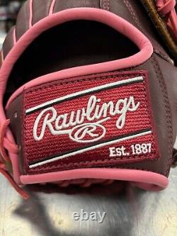 Rawlings Custom Heart of the Hide PRO3039-6 Maroon, Timberglaze, Pink 12 3/4 IN