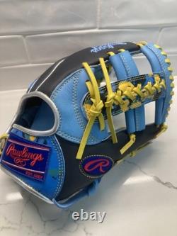 Rawlings Glove RHT Heart of the Hide 11.5 Camo Blue Black Yellow All Positions